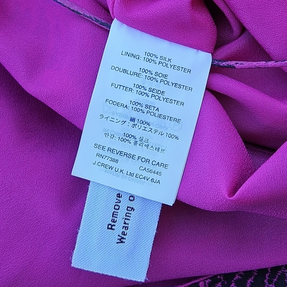 J. Crew Floral Midnight Fuchsia Purple Blue Silk Jumpsuit Strappy V-neck Size 0 - Picture 12 of 16